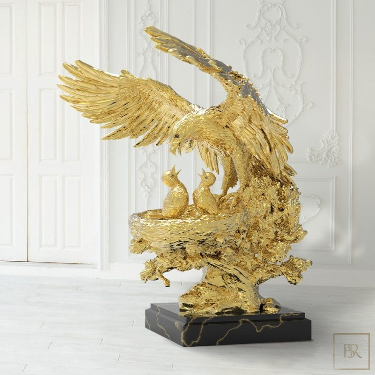 Golden Eagle Nest Sculpture ANATOLIOS for sale For Super Rich