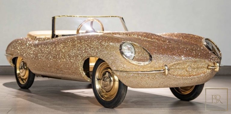 Childs Car SWAROVSKI Encrusted 24K Gold Plated   for sale For Super Rich