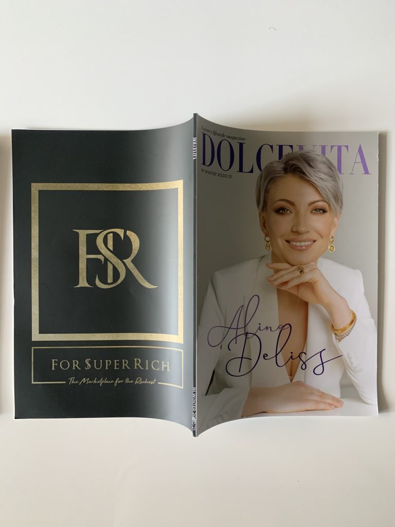 Back Cover forsupperrich.store for the 1st issue DOLCEVITA Luxury Lifestyle Magazine Russia 2020/2021