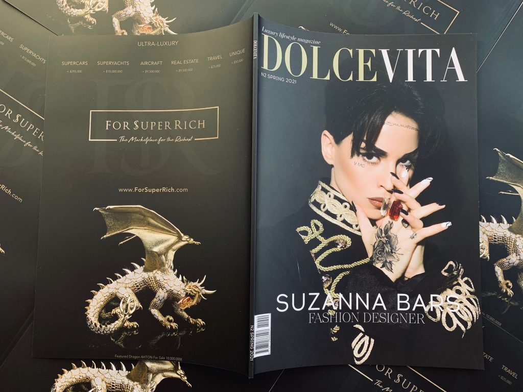 DOLCEVITA Magazine Russia back cover spring 2021 AHTON Dragon for sale by forsupperrich.store 