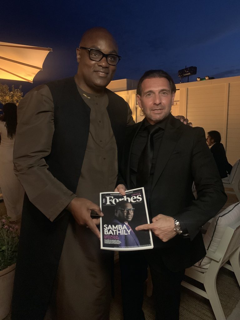 Mr. Samba BATHILY & Eric POIRIER Private Event Cannes Film Festival 2022 - FORBES AFRICA